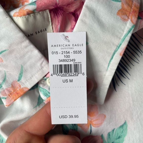 American Eagle Floral Button Up (medium) - Picture 5 of 5